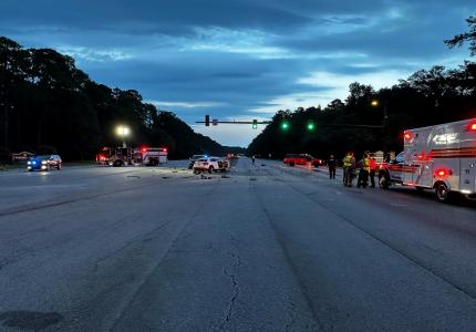 Accident scene at Highway 278 and Buckwalter Parkway